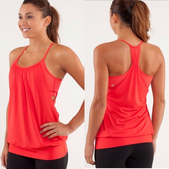 lululemon athletica Tops - SOLD LULULEMON No Limits Tank Top Love Fiery Red